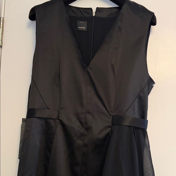 Pinko Asymmetrical Black evening maxi Dress size eur 36 - Picture 3 of 13